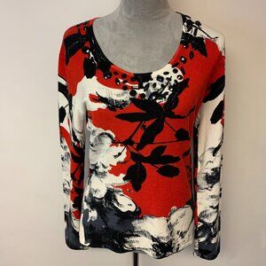 Cyrus sweater womens no size beaded Asian floral vibe 90's Y2K